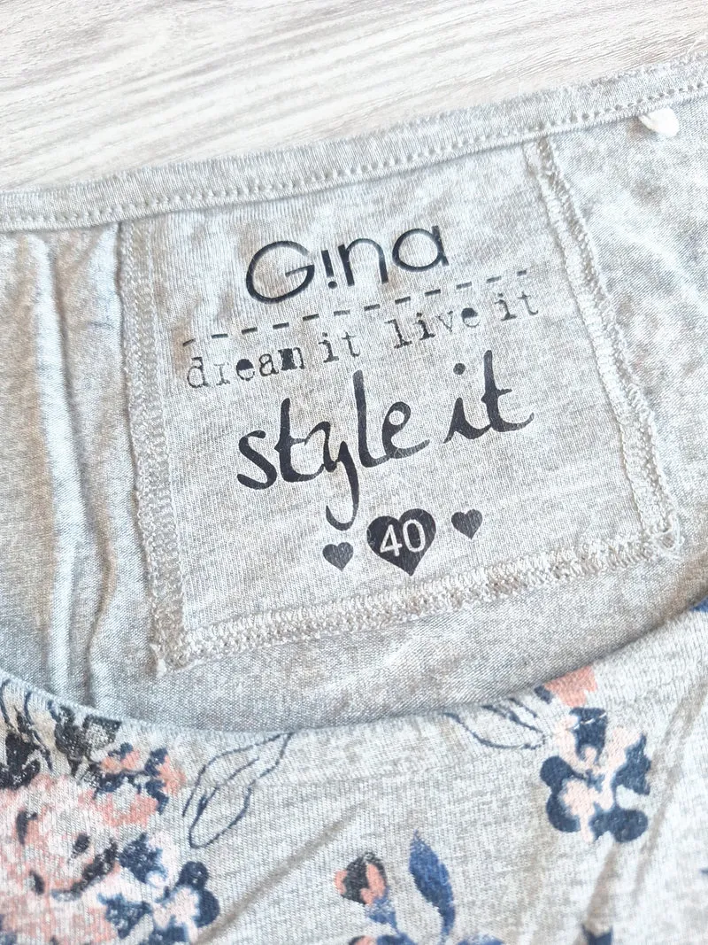 Gina Langarmshirt Blumen 40