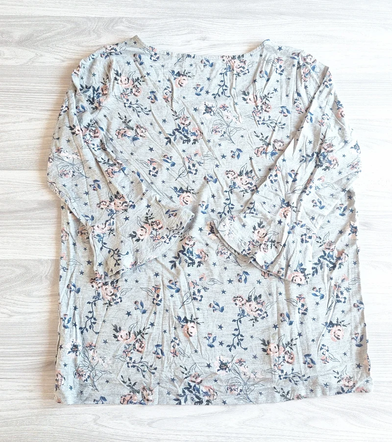 Gina Langarmshirt Blumen 40
