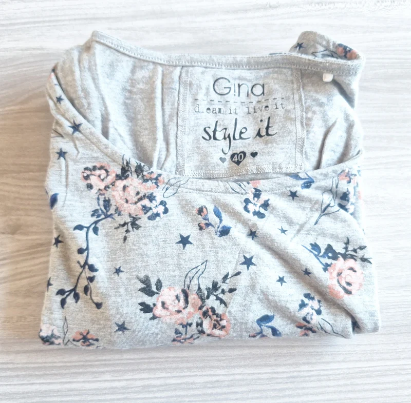 Gina Langarmshirt Blumen 40