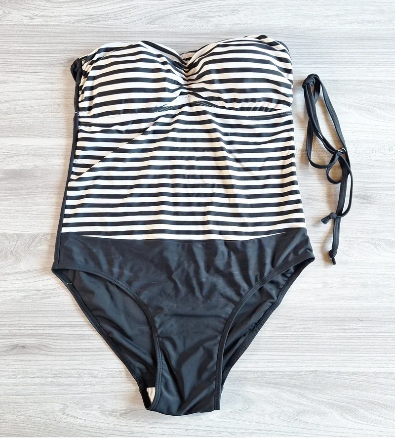 Blue Motion Bandeau Badeanzug Streifen 42