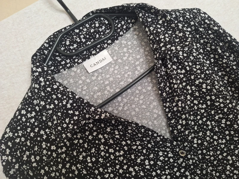 Canda Longbluse Blumenmuster 46