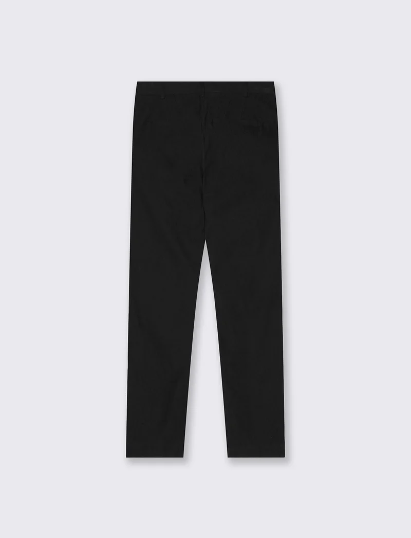Pantalone Bengalina Slim a Vita Media - Nero