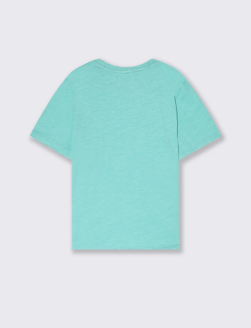 T-shirt con tasca da bambino - Verde acqua