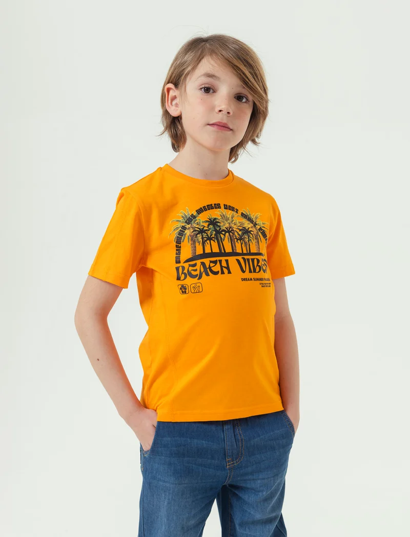 T-shirt coreana da bambino - Arancione