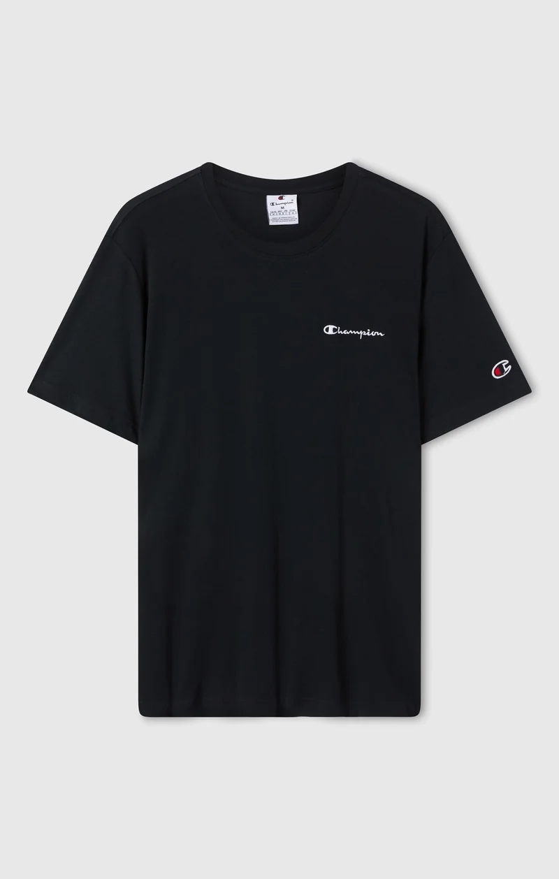 Men’s T-Shirt with Small Embroidered Logo Icons