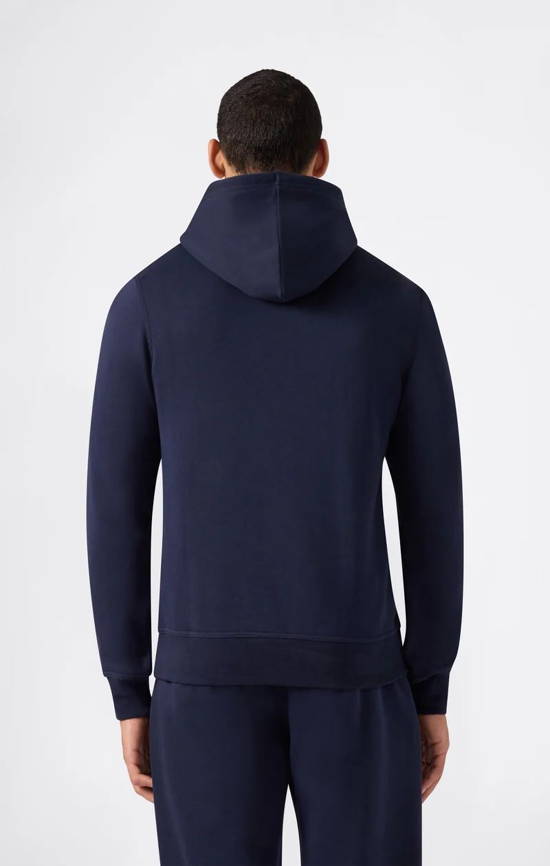 Men’s Fleece Hoodie with Small Embroidered Logo Icons