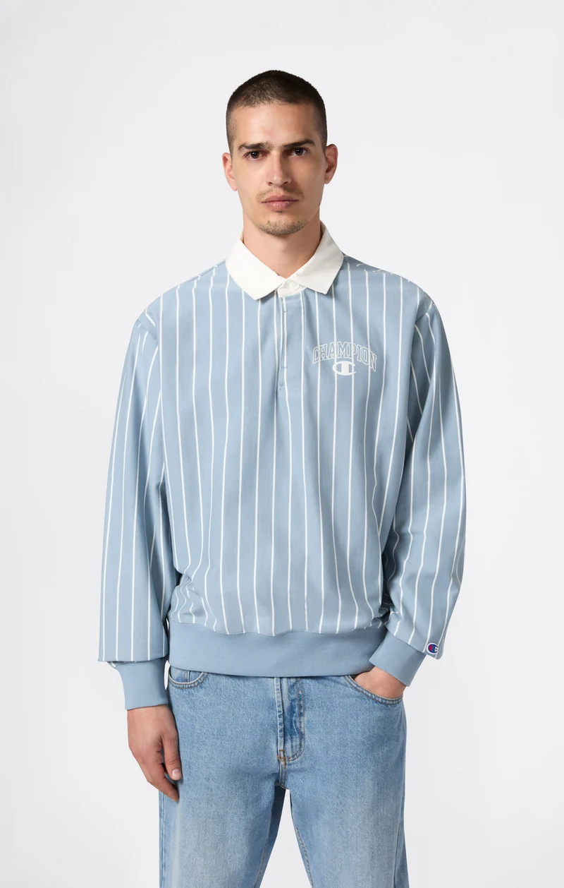 Men’s Striped Polo Street Varsity