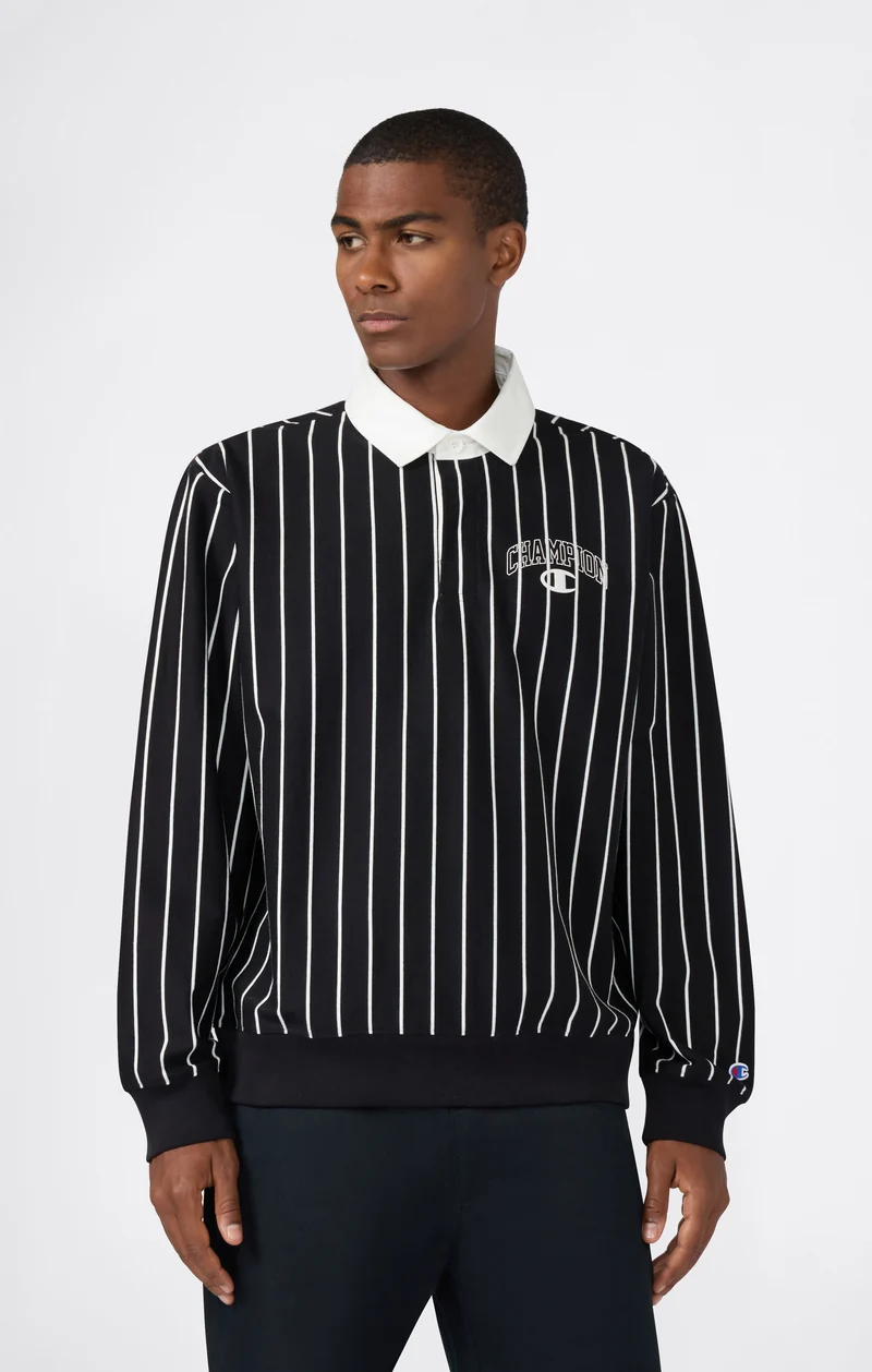 Men’s Striped Polo Street Varsity