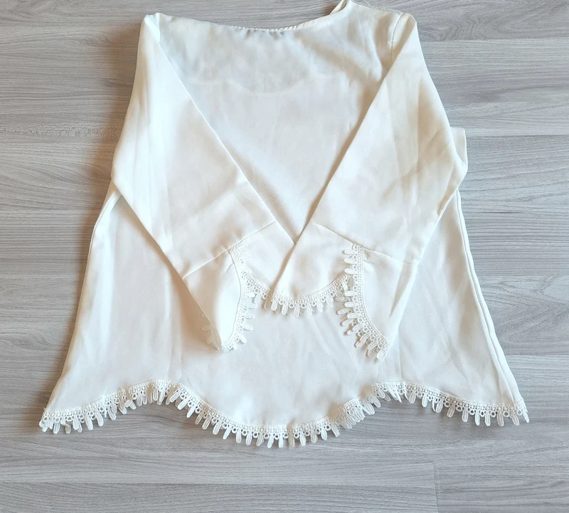 Shein Bluse Spitzenbesatz 38