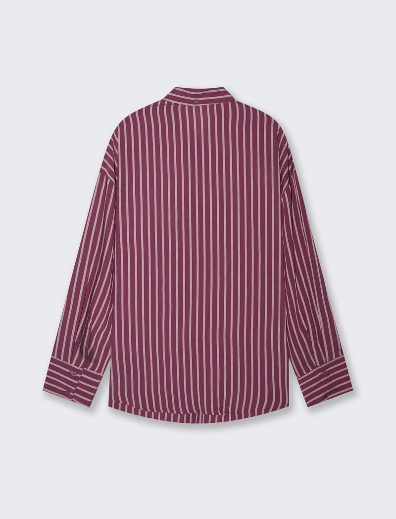 Camicia Oversize a Righe Verticali Women - var 2