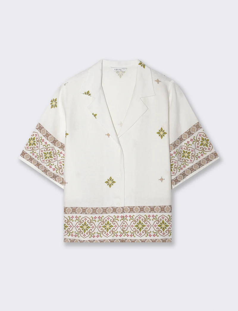 Camicia Manica Corta Scollo a V - var 2