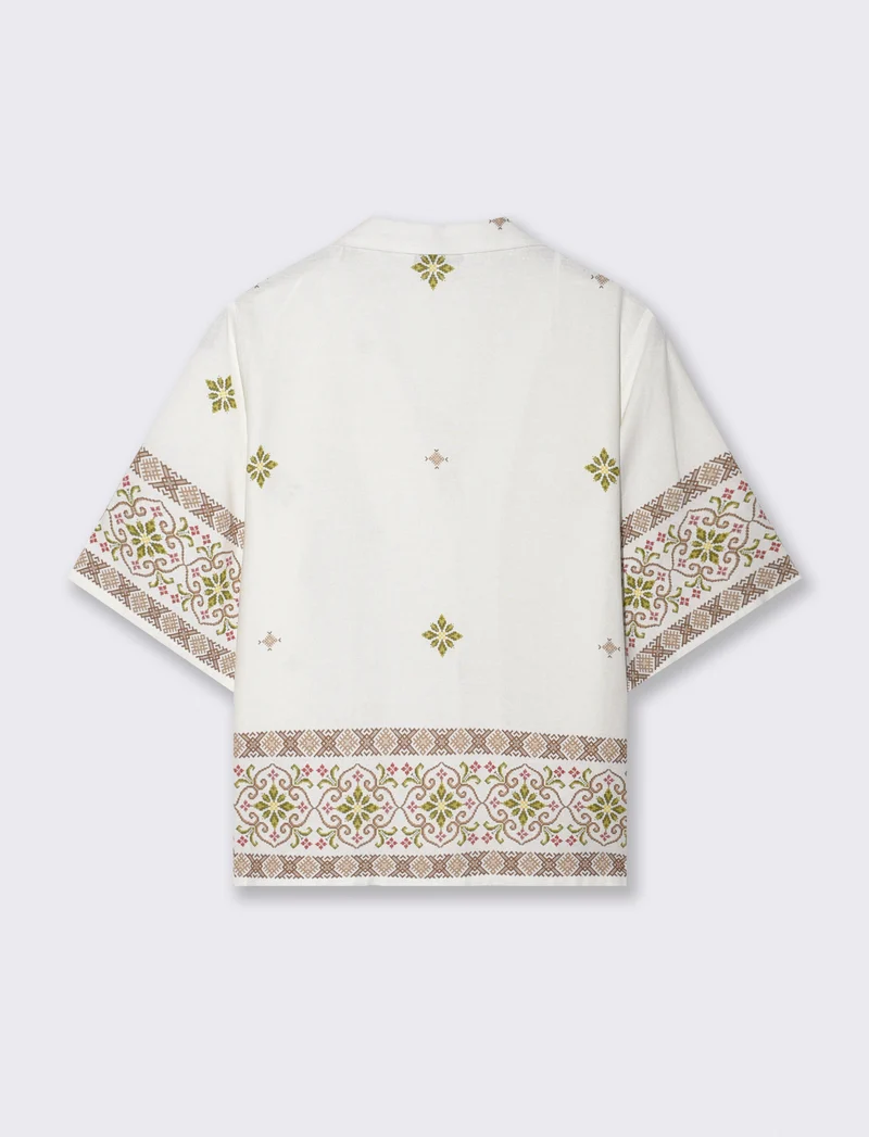 Camicia Manica Corta Scollo a V - var 2