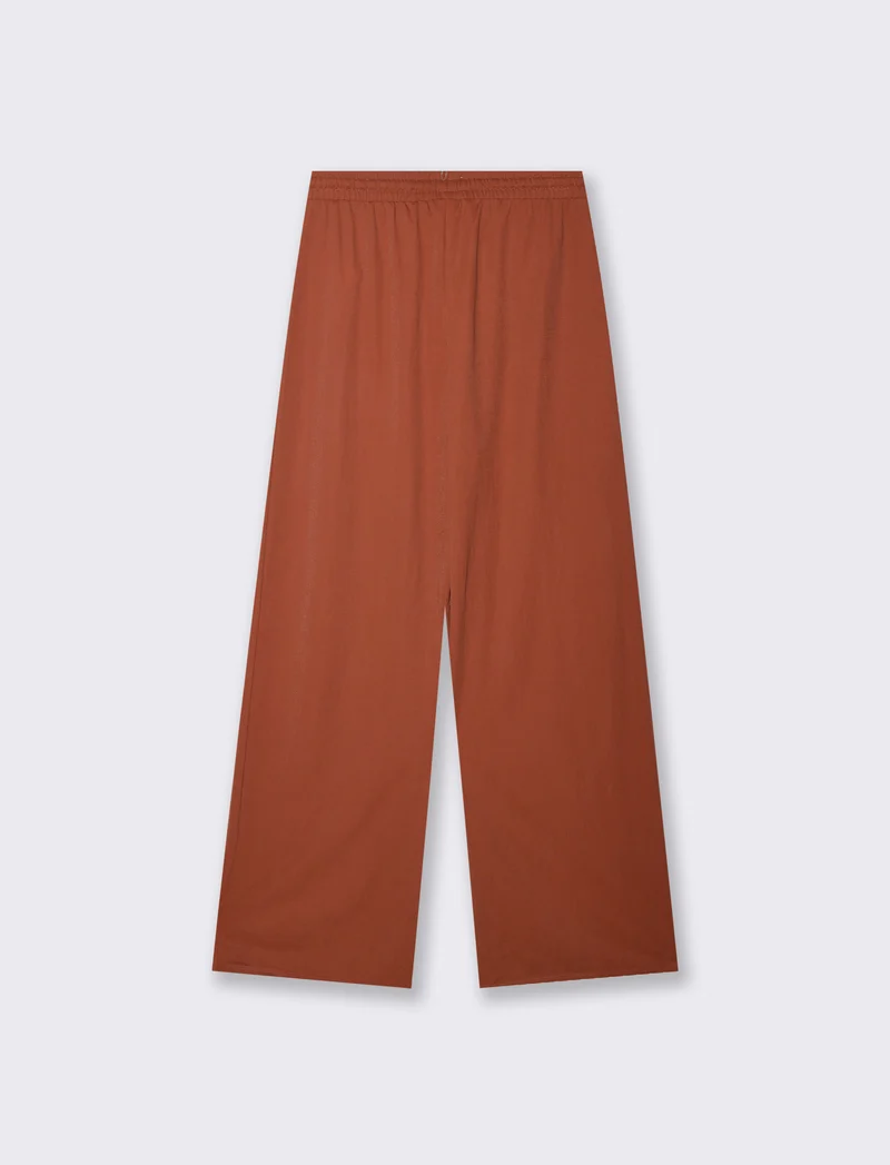 Pantalone Cavallo Basso con Elastico - Cognac