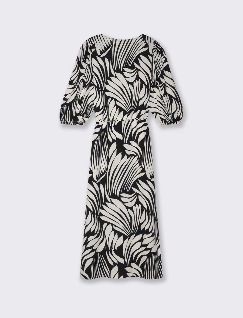 Vestito Lungo con Maniche Ampie e Laccetto - var 1