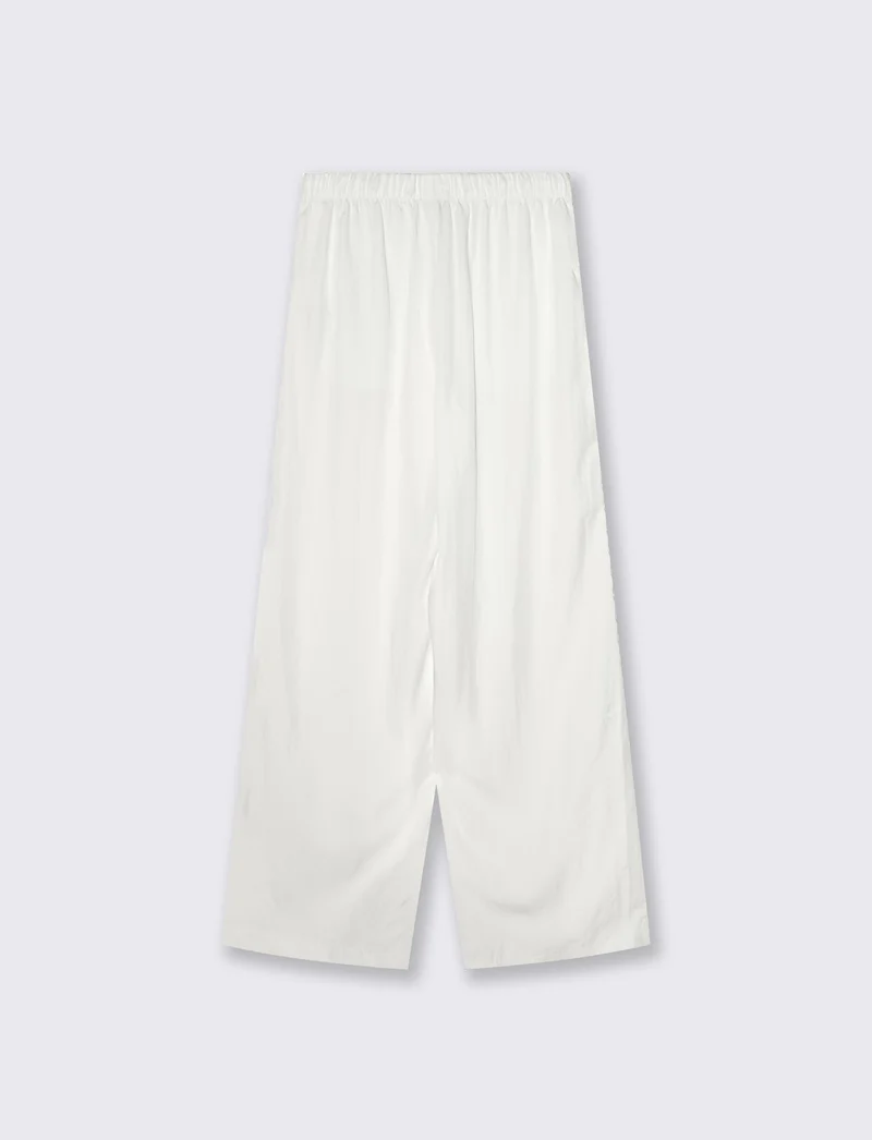 Pantalone con coulisse e tasche - Bianco