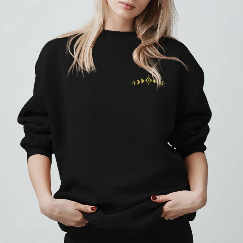 Olivenorma Layered Evil Eye Moon Phases Sweatshirt