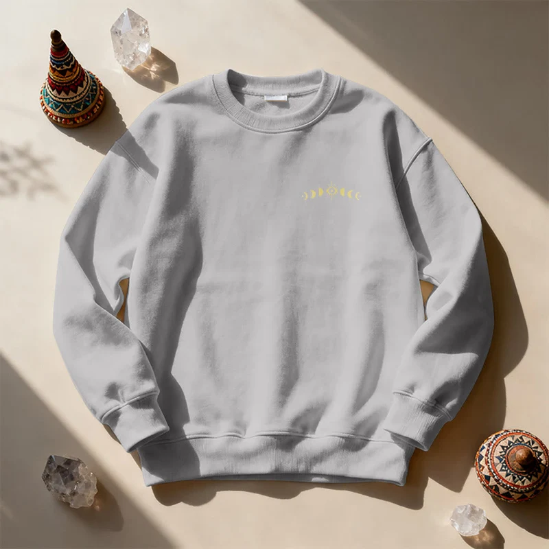 Olivenorma Layered Evil Eye Moon Phases Sweatshirt