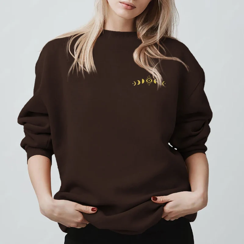 Olivenorma Layered Evil Eye Moon Phases Sweatshirt
