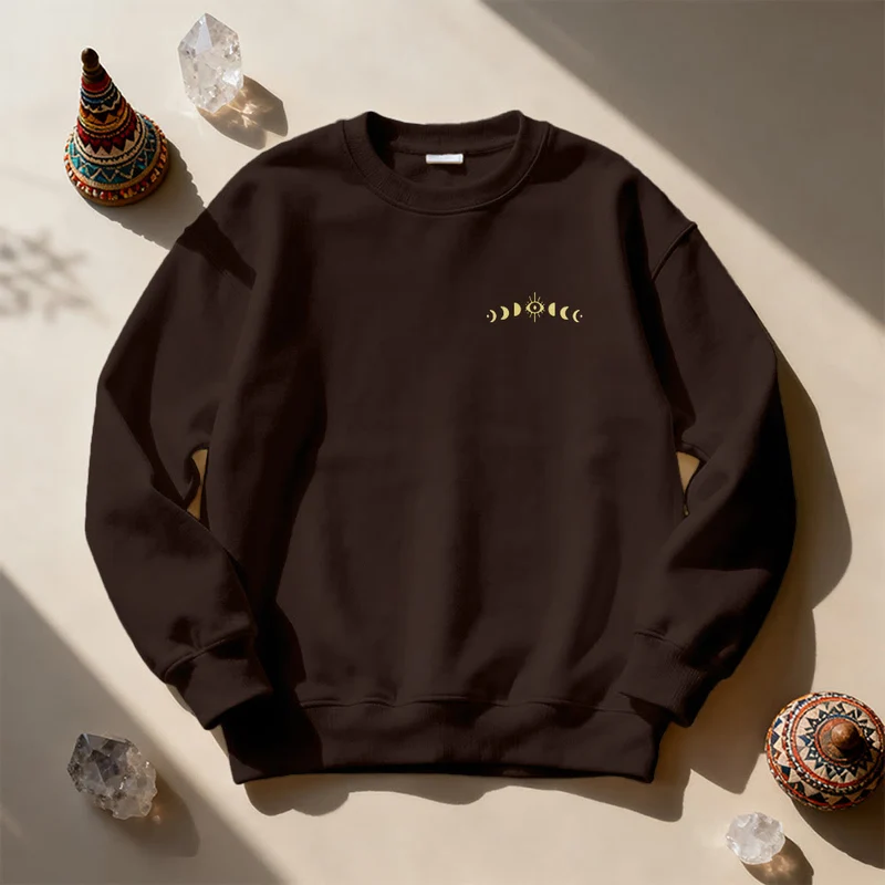 Olivenorma Layered Evil Eye Moon Phases Sweatshirt