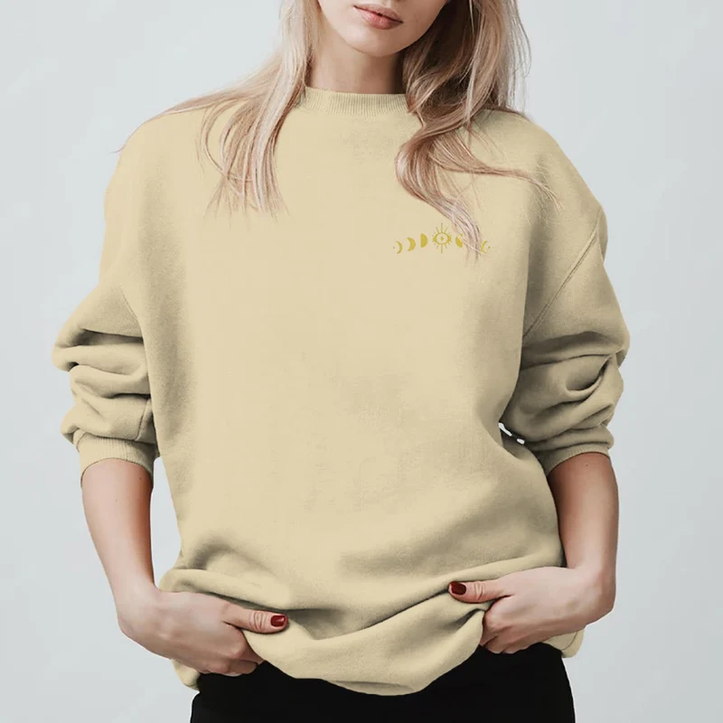 Olivenorma Layered Evil Eye Moon Phases Sweatshirt