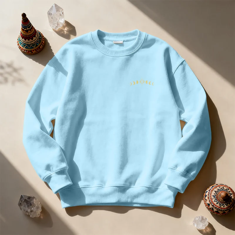 Olivenorma Layered Evil Eye Moon Phases Sweatshirt