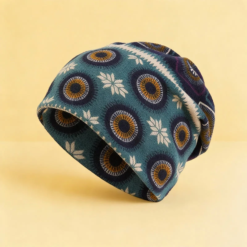 Olivenorma Street Style Vintage Geometrisches & Sonnenblumen Verstellbares Haarband