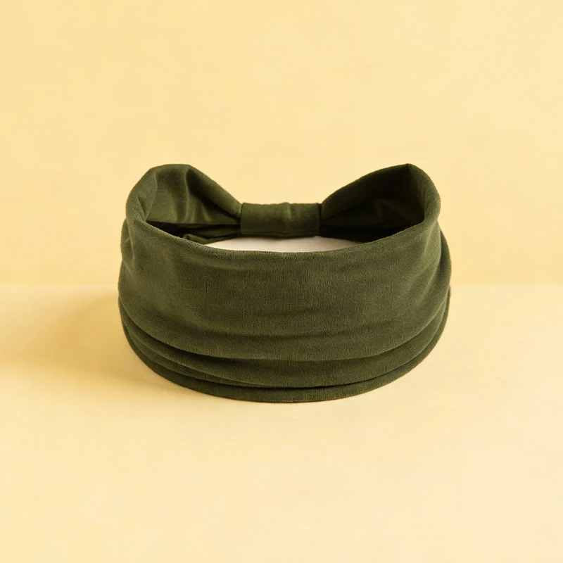 Olivenorma Boho Solid Wide Stretchy Sport Yoga Stirnband