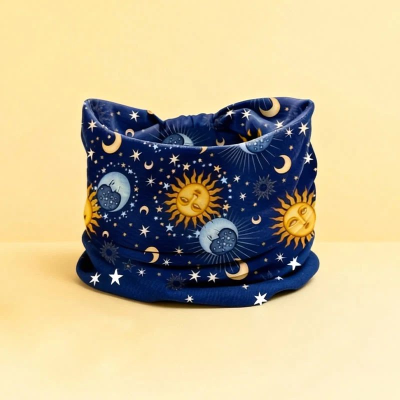 Olivenorma Boho Sonnen- und Mond-bedrucktes verstellbares Yoga-Stirnband
