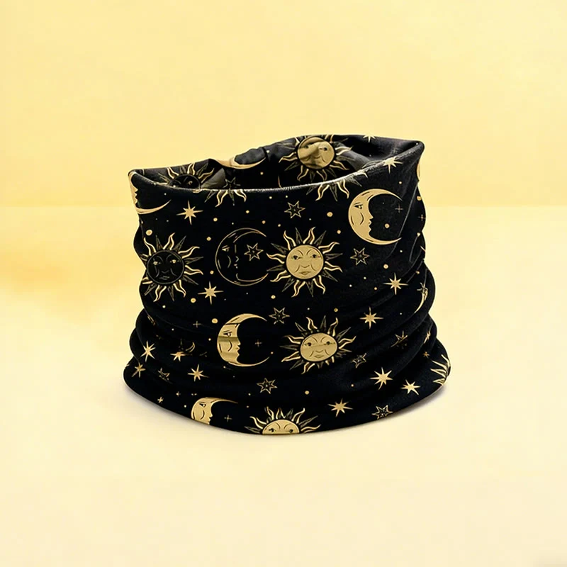 Olivenorma Boho Sonnen- und Mond-bedrucktes verstellbares Yoga-Stirnband