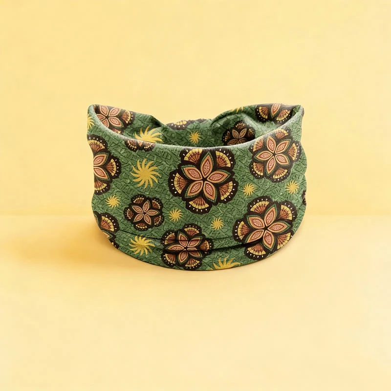 Olivenorma Boho-Stirnband mit Blumenmuster, verstellbar