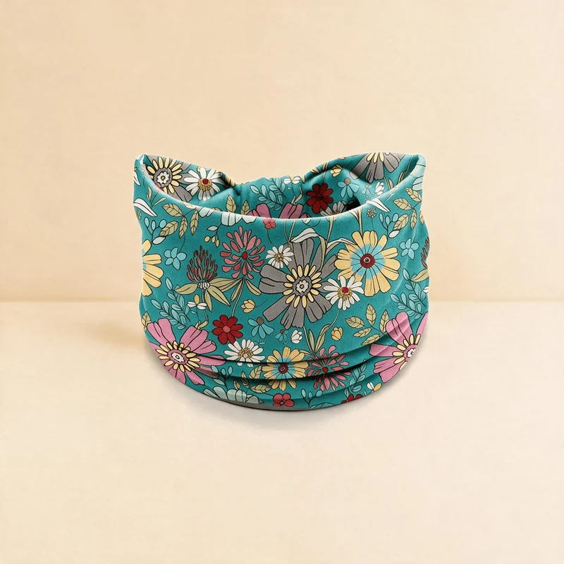 Olivenorma Boho-Stirnband mit Blumenmuster, verstellbar