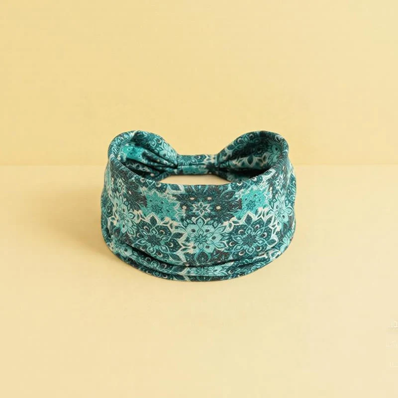 Olivenorma Boho Verstellbares Sport-Stirnband mit buntem Blumenmuster