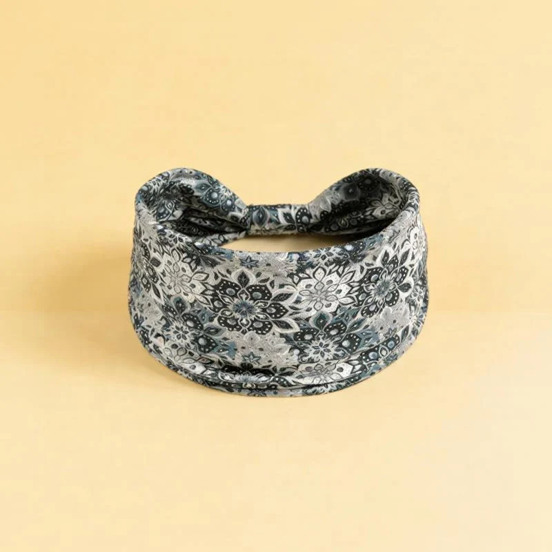 Olivenorma Boho Verstellbares Sport-Stirnband mit buntem Blumenmuster