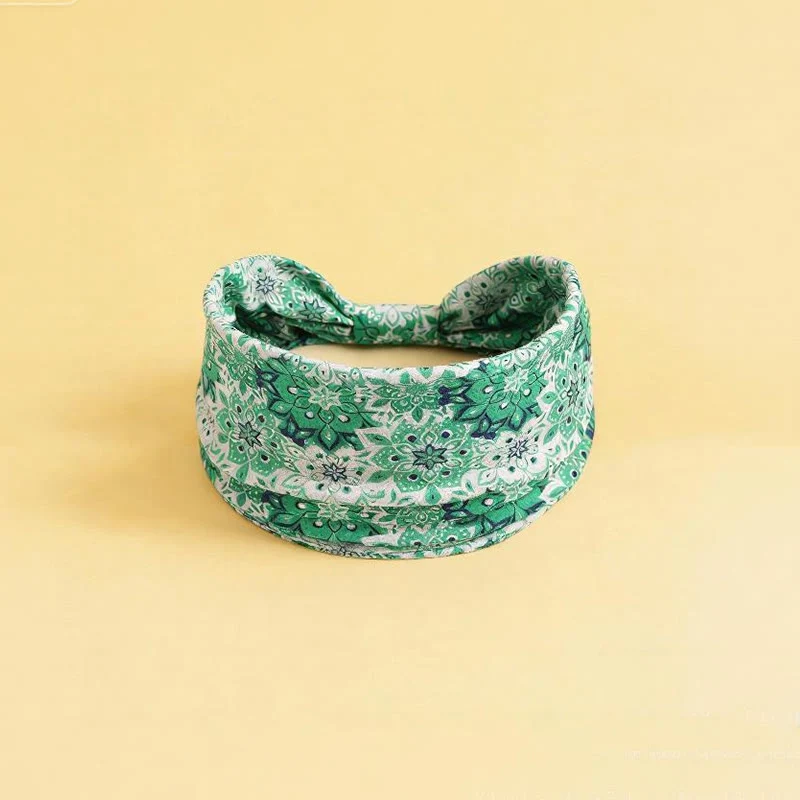 Olivenorma Boho Verstellbares Sport-Stirnband mit buntem Blumenmuster