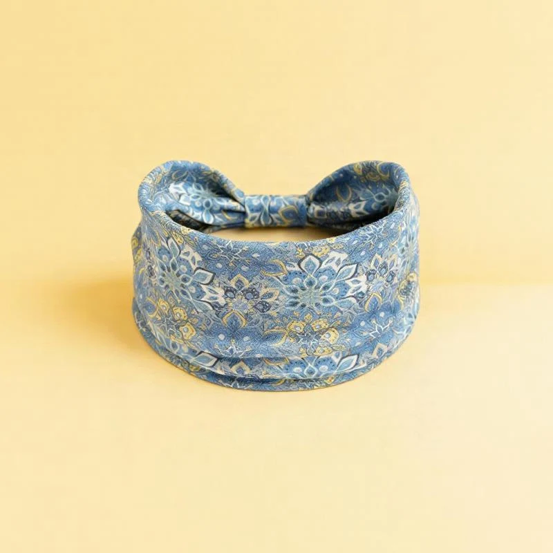 Olivenorma Boho Verstellbares Sport-Stirnband mit buntem Blumenmuster