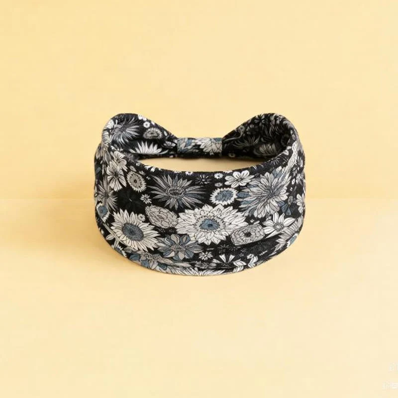 Olivenorma Boho Verstellbares Sport-Stirnband mit buntem Blumenmuster
