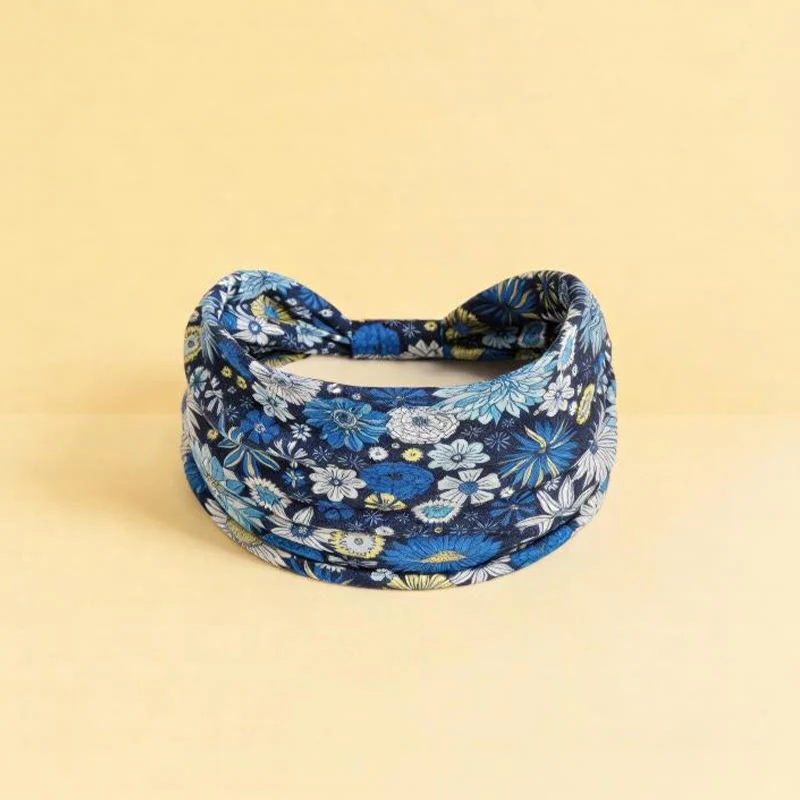 Olivenorma Boho Verstellbares Sport-Stirnband mit buntem Blumenmuster