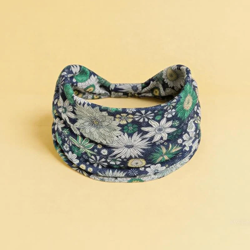 Olivenorma Boho Verstellbares Sport-Stirnband mit buntem Blumenmuster