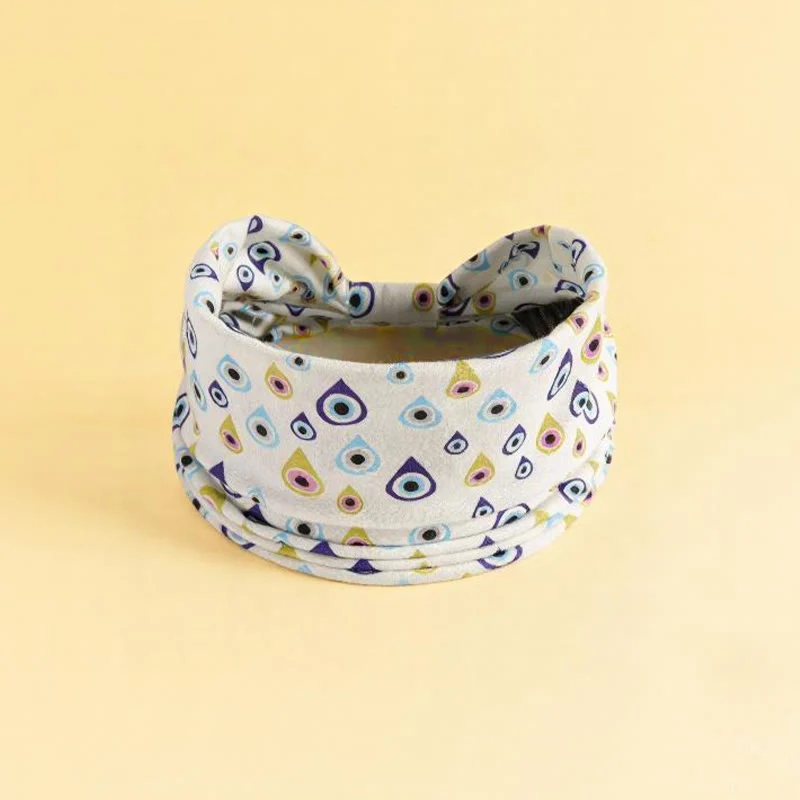 Olivenorma Boho-Yoga-Stirnband mit bösem Blick und Sonne, verstellbar