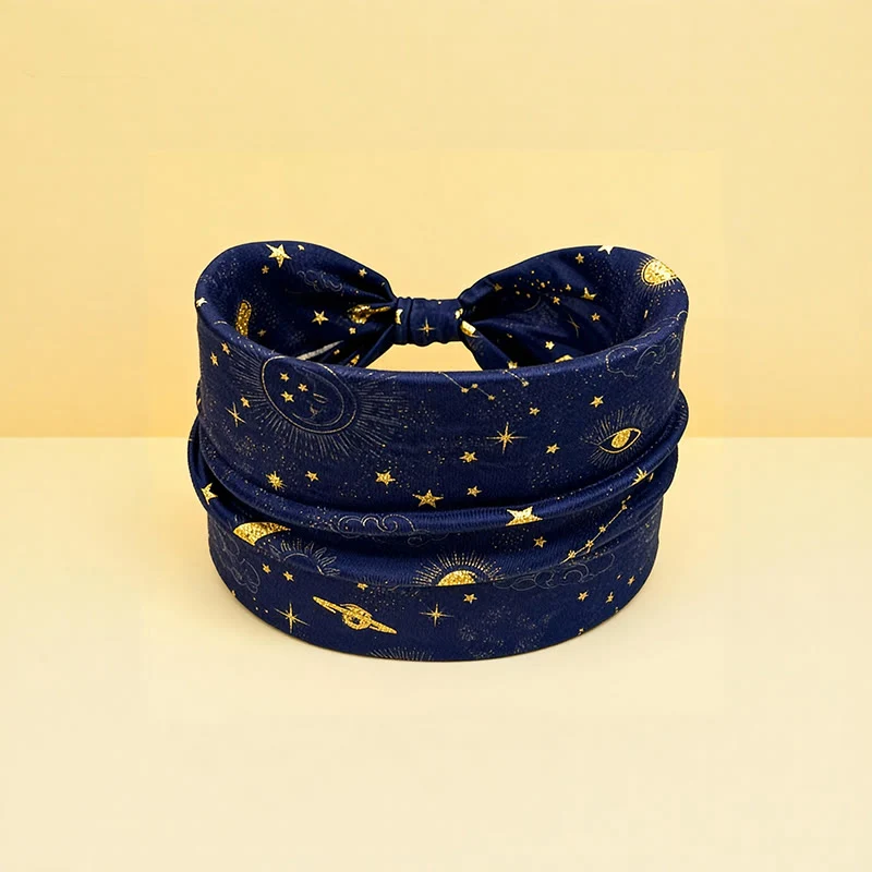 Olivenorma Boho Moon & Star Verstellbares Yoga-Stirnband