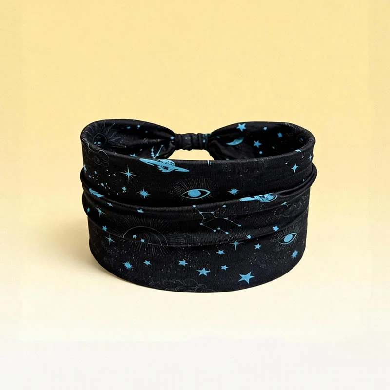 Olivenorma Boho Moon & Star Verstellbares Yoga-Stirnband