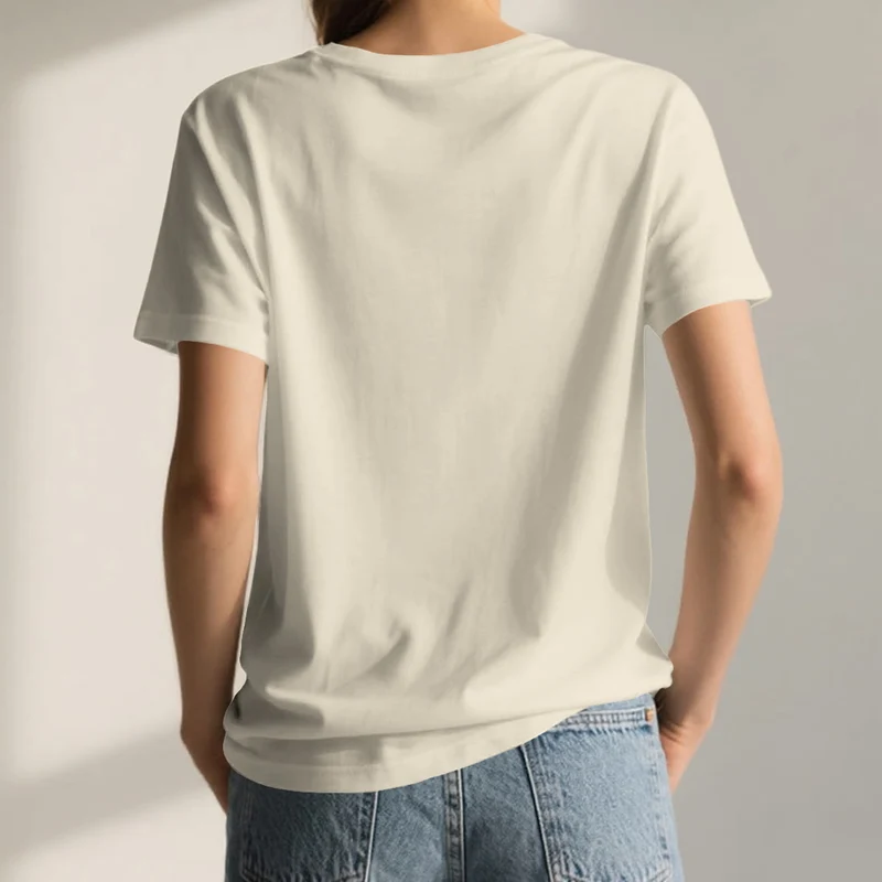 Olivenorma Yoga Pose Achtsame Energie V-Ausschnitt Meditations-T-Shirt