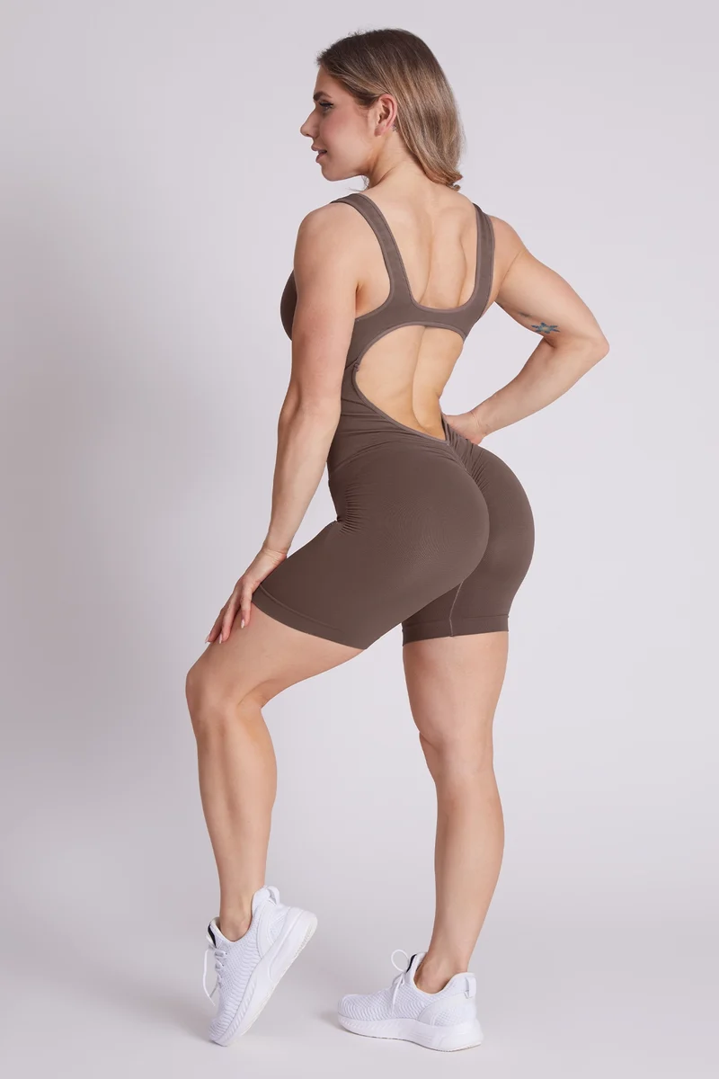 Jumpsuit Push Up Corta Clio Spalla Larga Potato