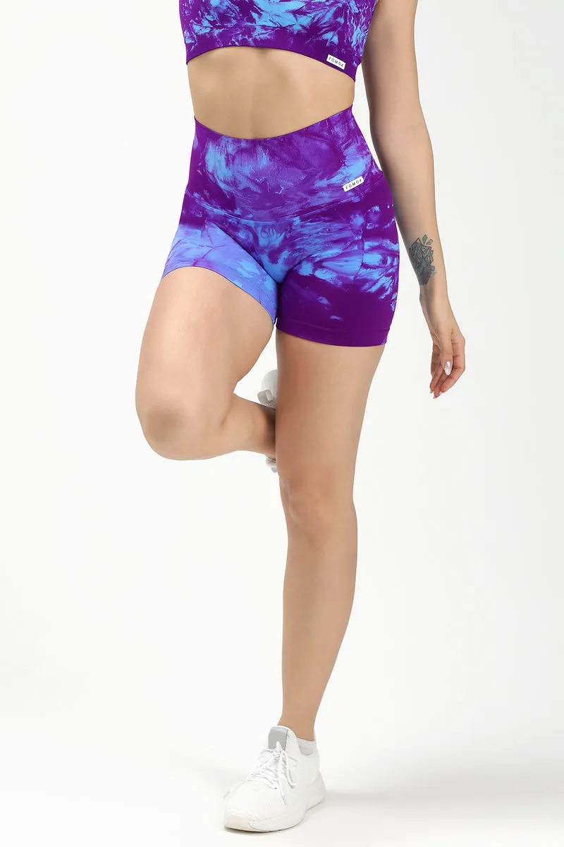 Shorts Push Up Maltinto Caos Azzurro Viola