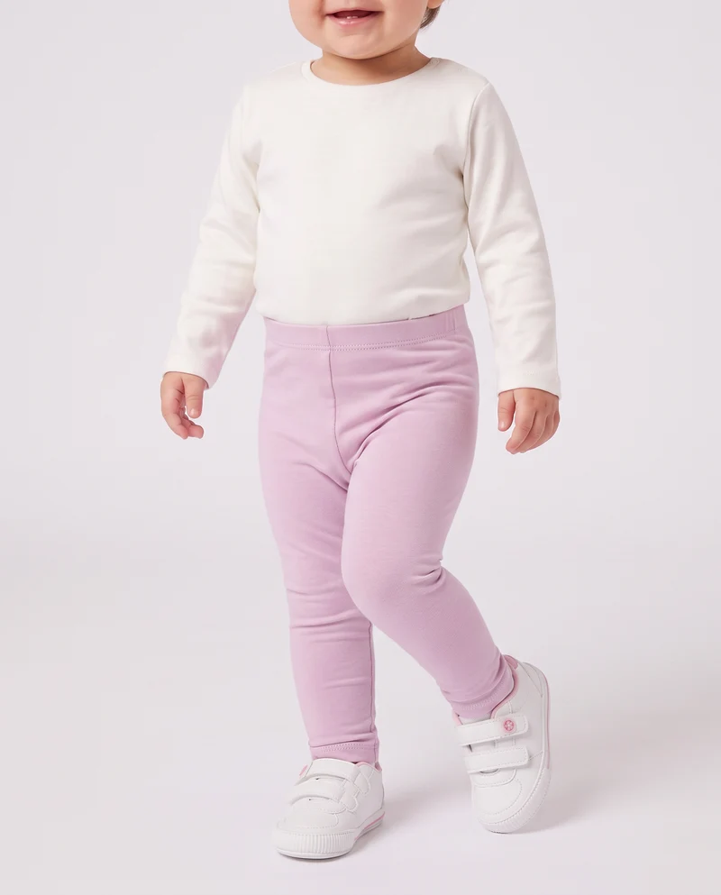 Leggings basici tinta unita versatili - Rosa polvere
