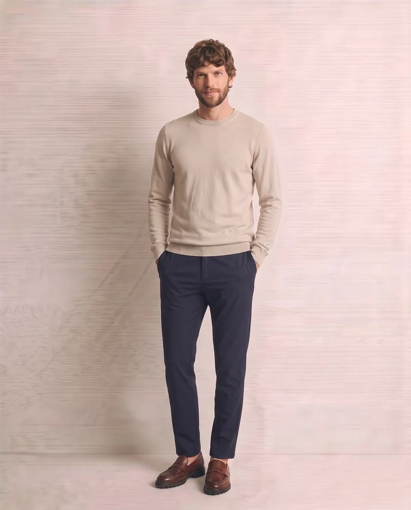 Pantaloni Chino Jogger Slim Fit Comfort - Blu