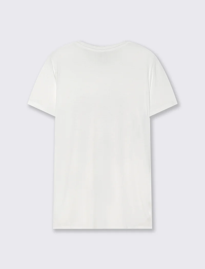 T-Shirt Manica Corta Girocollo con Stampa - var 2