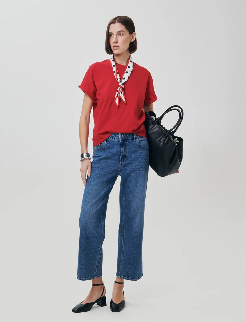 Jeans Gamba Dritta Lunghezza Caviglia - Denim