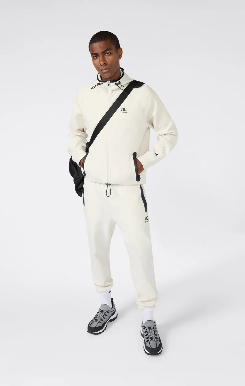 Men’s Stretch Poly-Cotton Full Zip Hooded Sweatshirt C-Tech