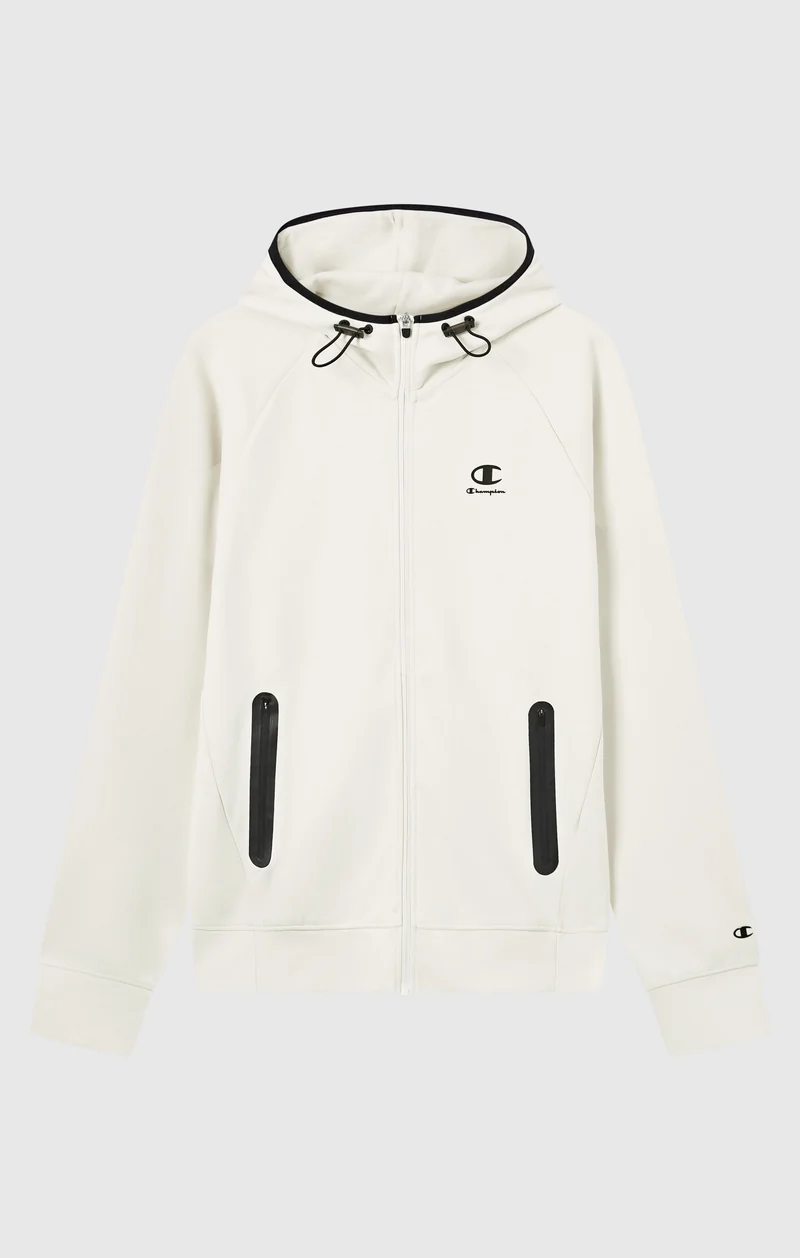 Men’s Stretch Poly-Cotton Full Zip Hooded Sweatshirt C-Tech